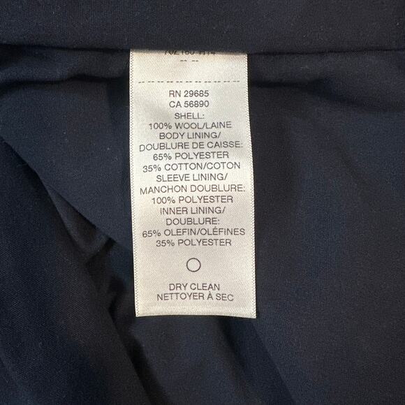 Pendleton 100% Wool Jacket Full Zip Collared Bomber Winter Coat, Navy Blue - Picture 12 of 13